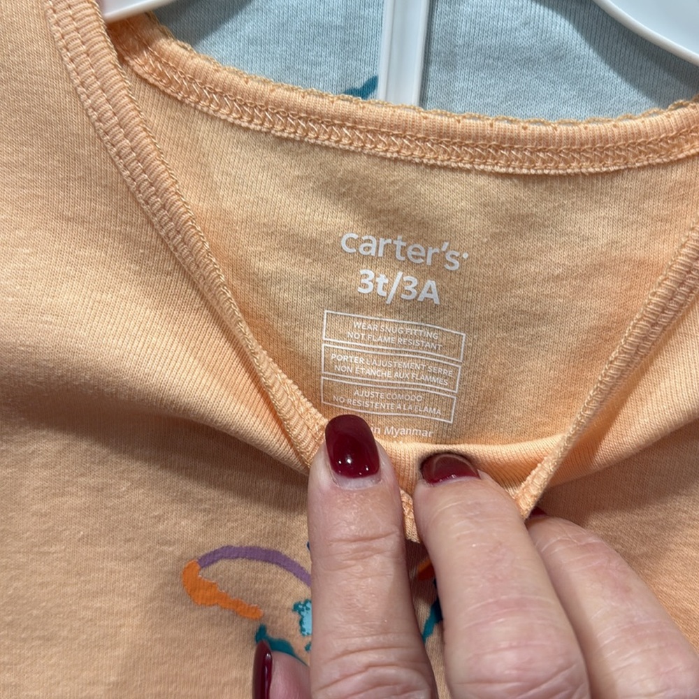 Carter's Kids Pajamas - Multicolor Butterfly Print - Picture 6 of 7